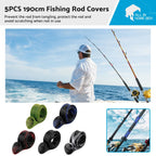 Fishing Rod Cover Sleeve Sock Protector (190cm) - Set of 5