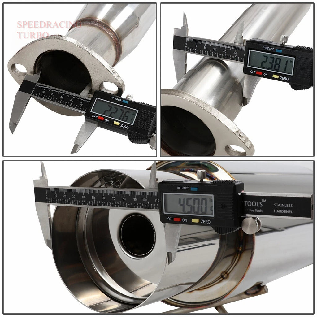 Catback Exhaust Muffler for Honda Civic Si/DX 1992–1995 (4" Tip)