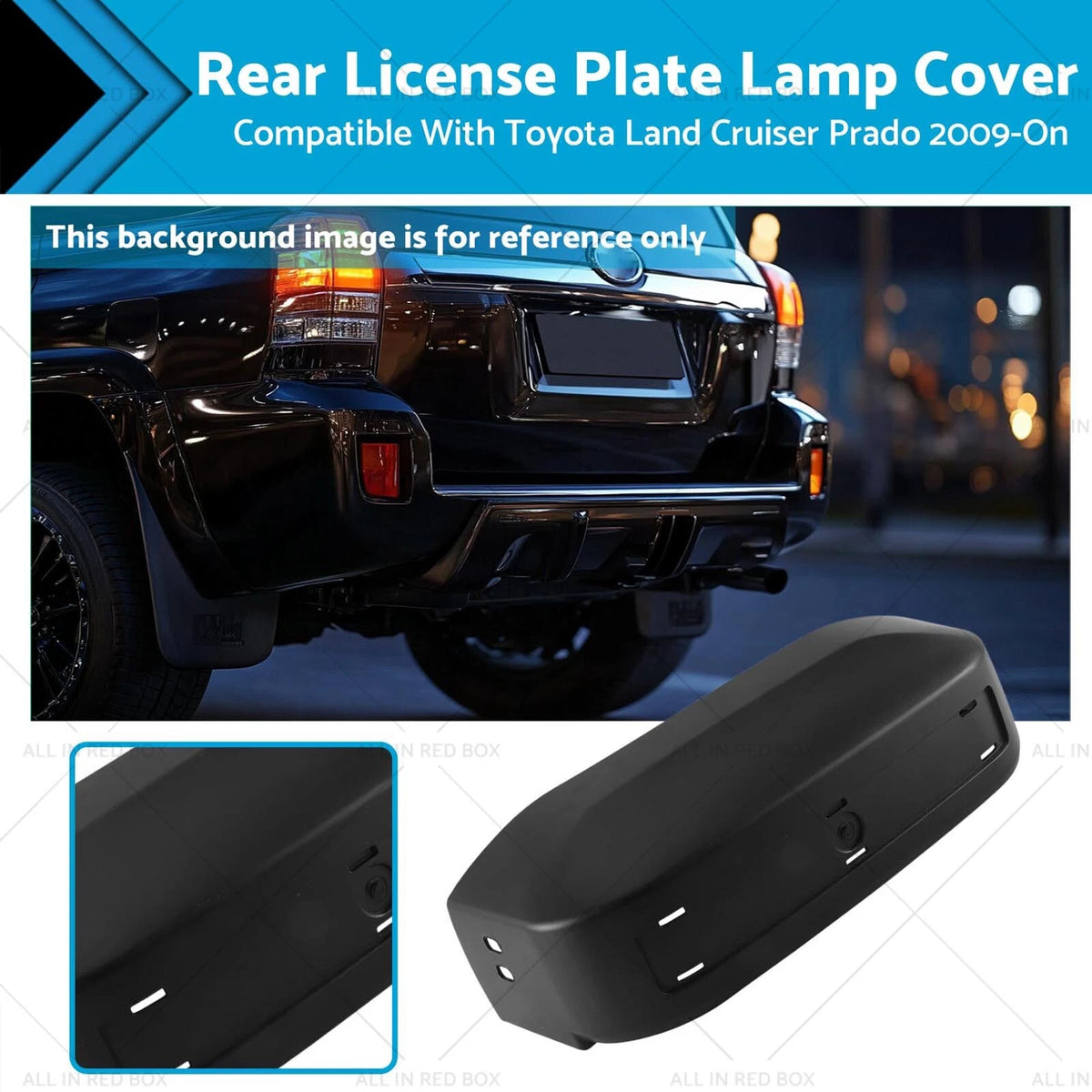1PC Rear Lamp License Cover for Toyota Land Cruiser Prado (2009–Present)