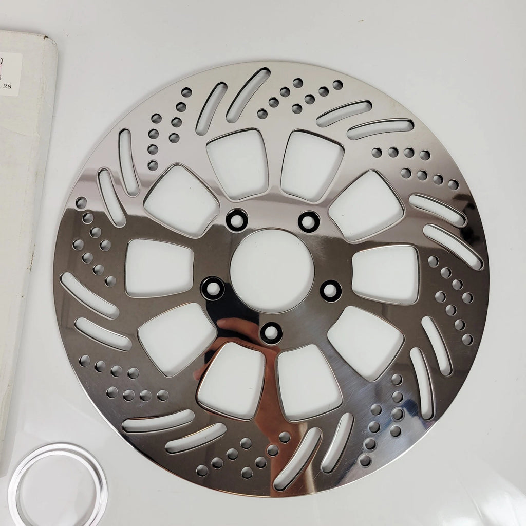 Polished Front Left Rotor 11.5" for Harley Softail Dyna Sportster
