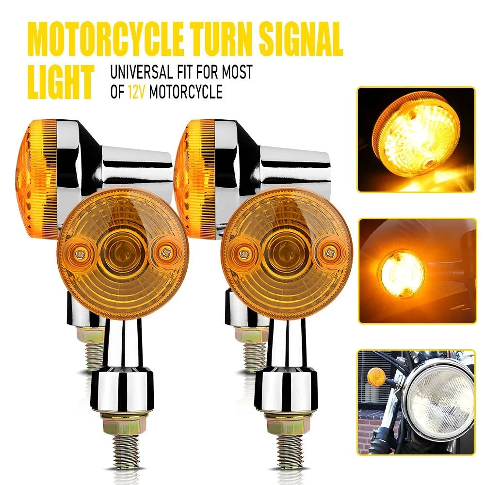 4X Amber LED Turn Signal Indicator for Mini Motorcycle