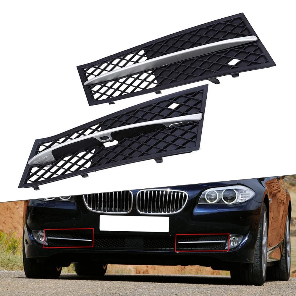 1 Pair Front Lower Bumper Grille for BMW 5 Series F10 F11 (2010–2013)