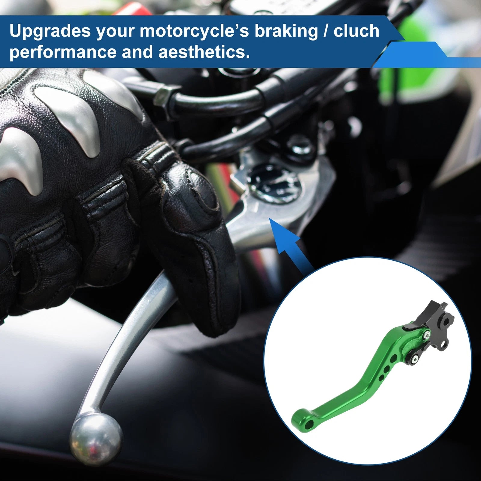 Adjustable Short Brake Clutch Levers for BMW R Nine T (2014–2016) Green 1 Pair