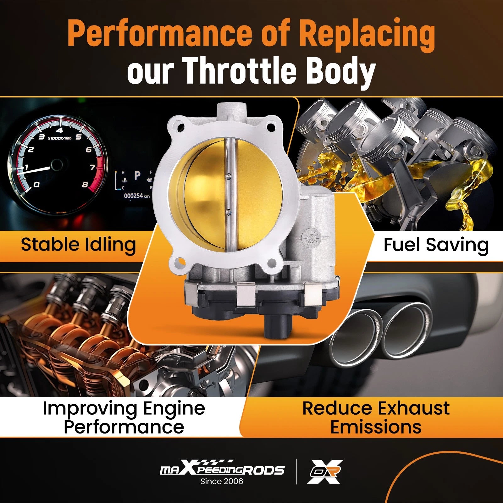 Throttle Body Assembly for GMC Escalade, Express, Silverado, Sierra, Tahoe, Yukon (2009)
