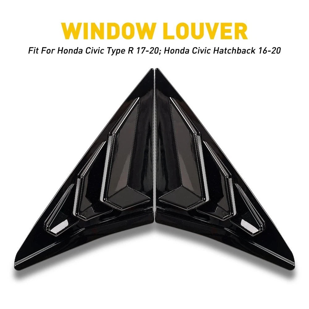 Rear Side Vent Window Louver Cover for Honda Civic Type R Hatchback (2017–2020)