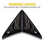 Rear Side Vent Window Louver Cover for Honda Civic Type R Hatchback (2017–2020)