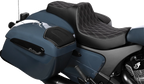 Predator III 2-Up Seat for Harley Davidson - Vinyl - Silver