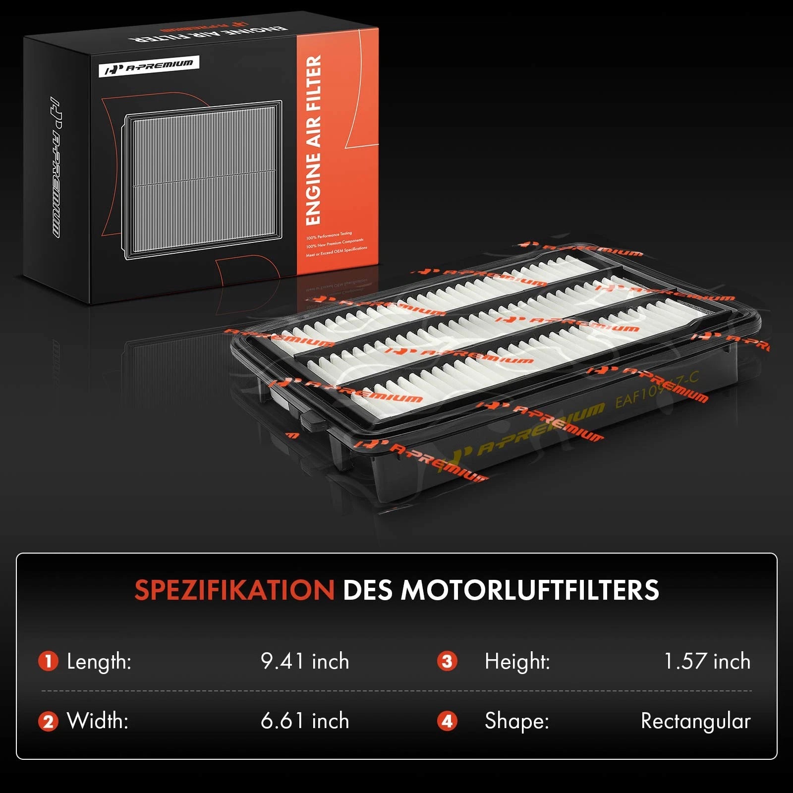Engine Air Filter for Honda Civic (2017-2021) Turbocharged