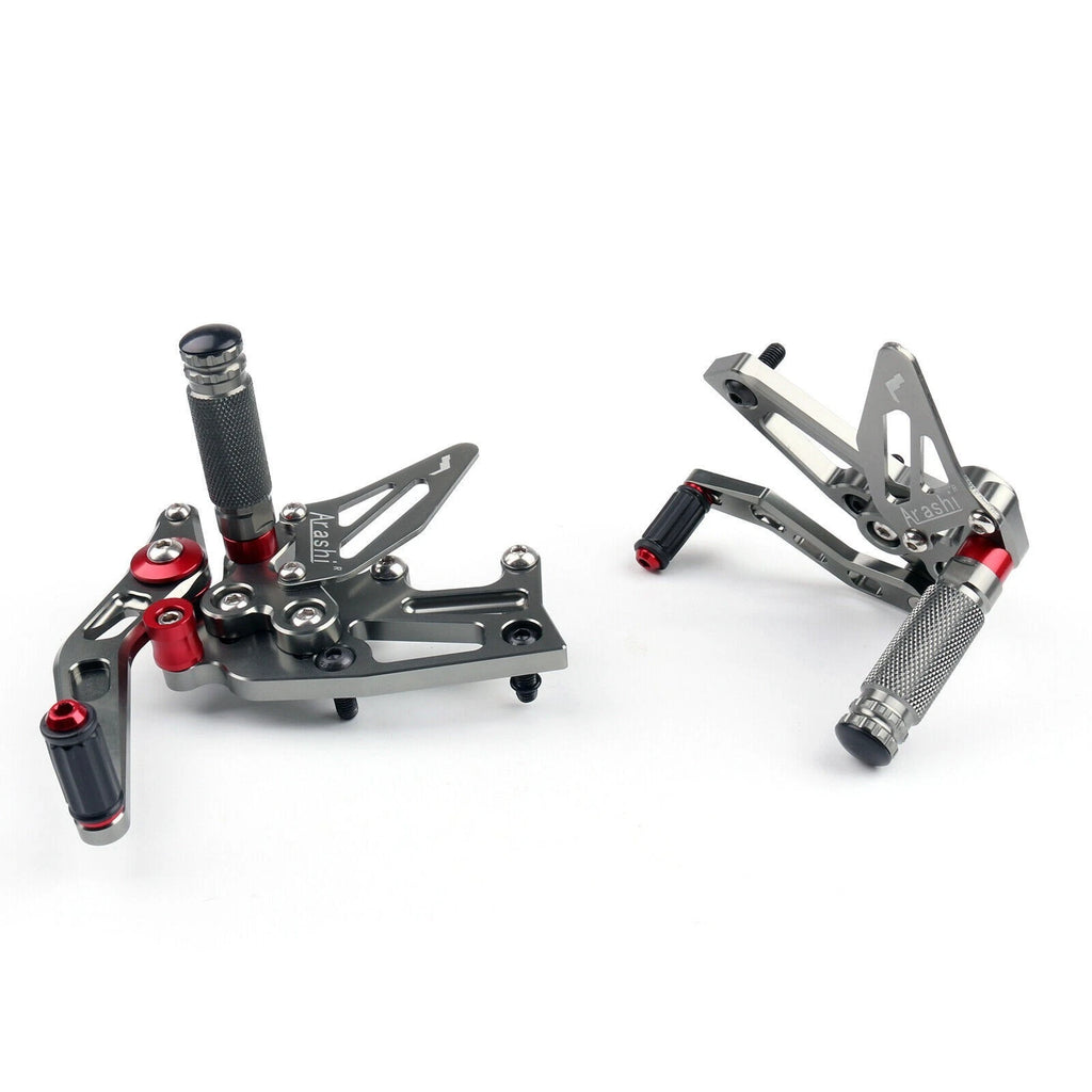 CNC Adjustable Rearsets Footpeg for Triumph Speed Triple 1050 (2011–2015) Gray