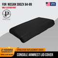 Console Lid Armrest Cover for Nissan 300ZX (1984–1989) Black PVC Leather