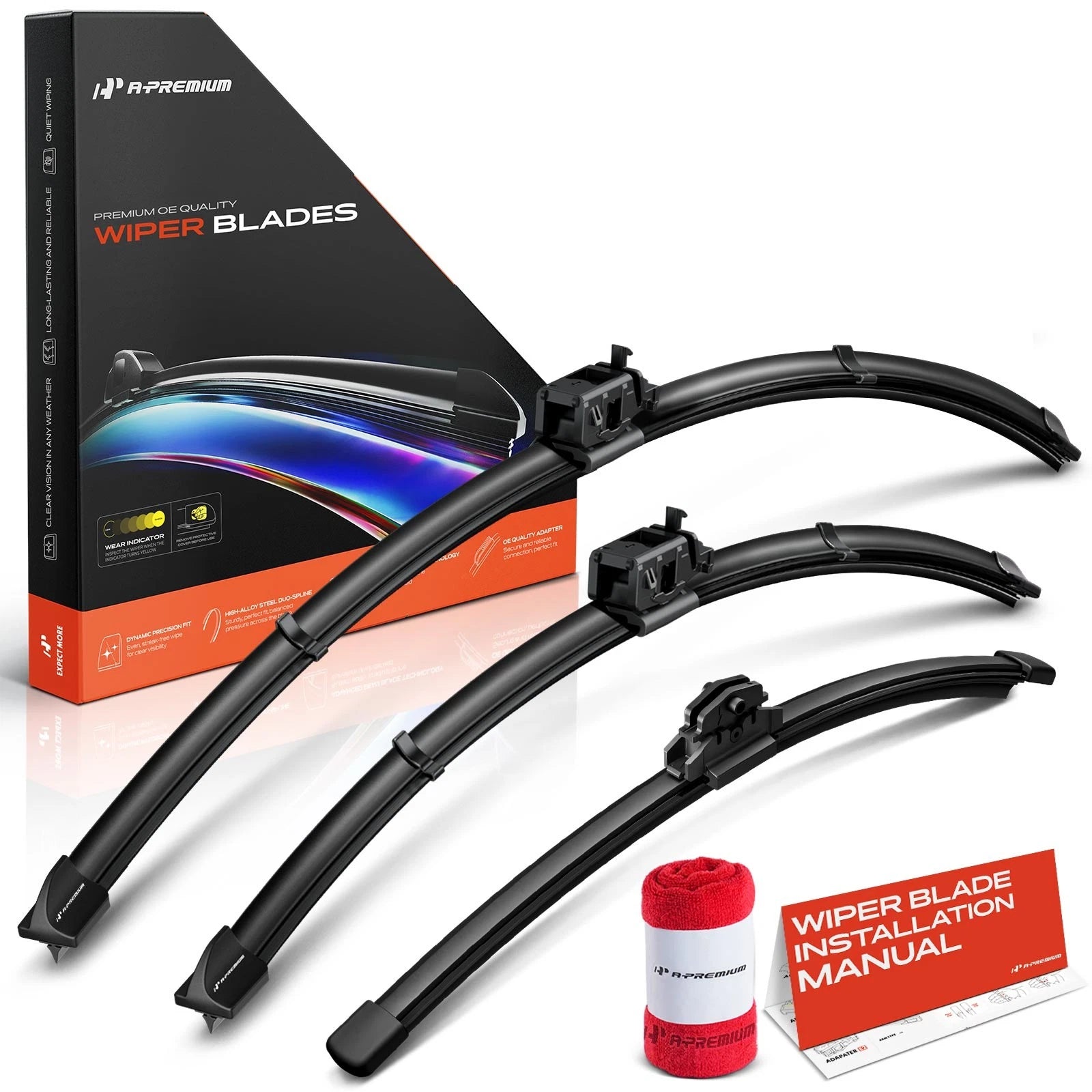 Set of 3 Windshield Wiper Blades for Mercedes-Benz GLE350 (2016–2023)