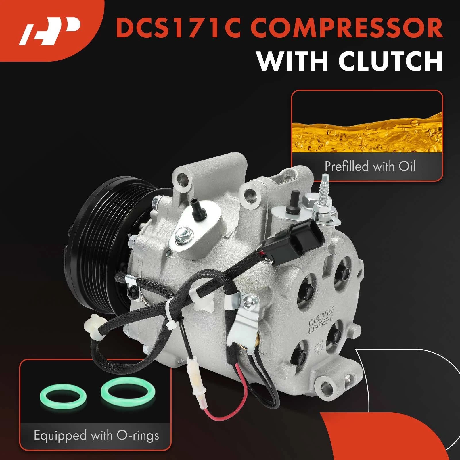 AC Compressor with Clutch for Honda Civic (2006-2011)