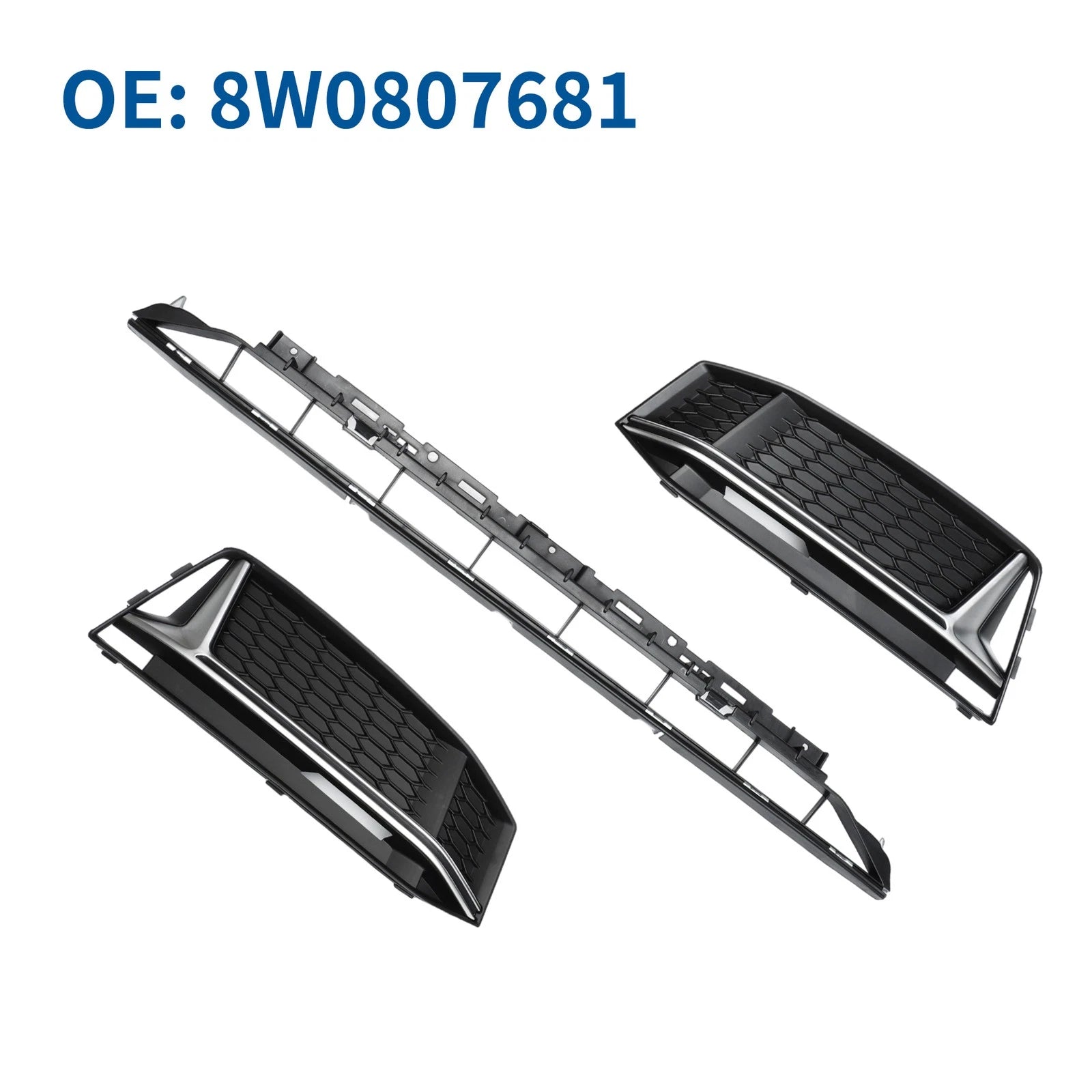 Front Lower Bumper Grille for Audi A4 B9 (2016–2023) Black S-Line