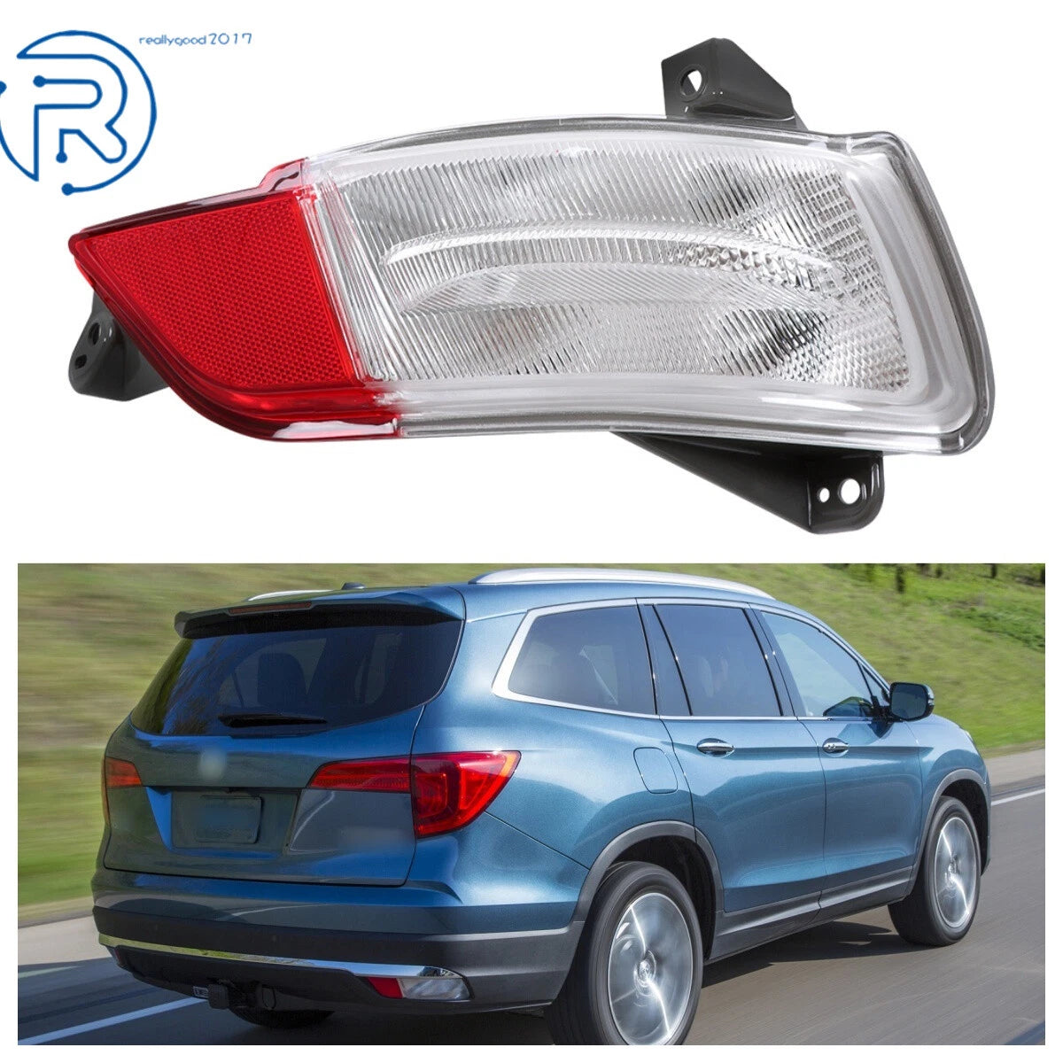 Back Up Lights for Honda Pilot (2016–2018) 34500-TG7-A02 Clear RH