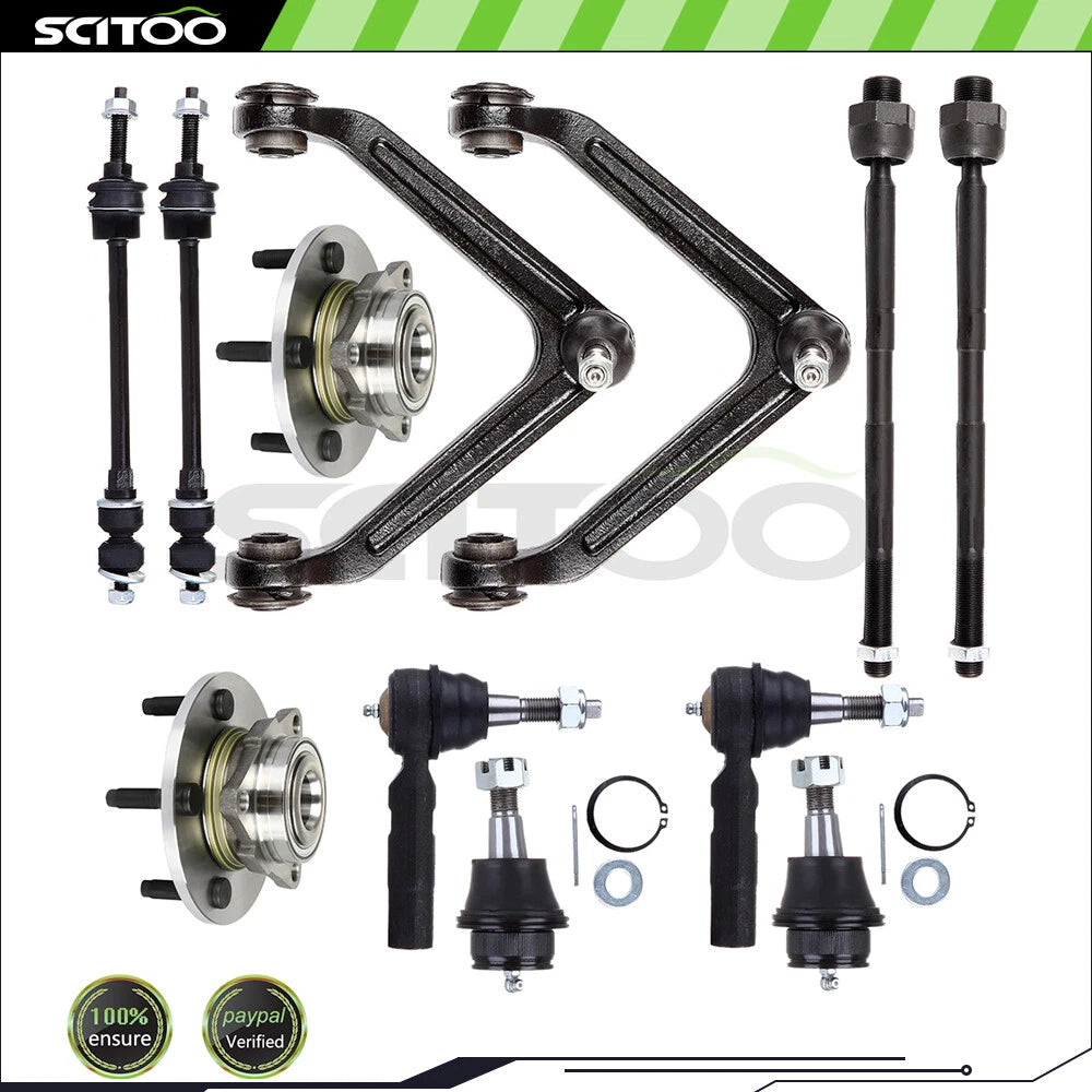 Set of 12 Control Arm Ball Joint Wheel Bearing Hub for Dodge Ram 1500 (2002–2005)
