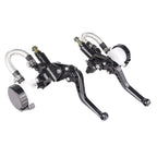 7/8" 22mm Universal Fluid Reservoir Brake Master Cylinder Clutch Levers Green Red