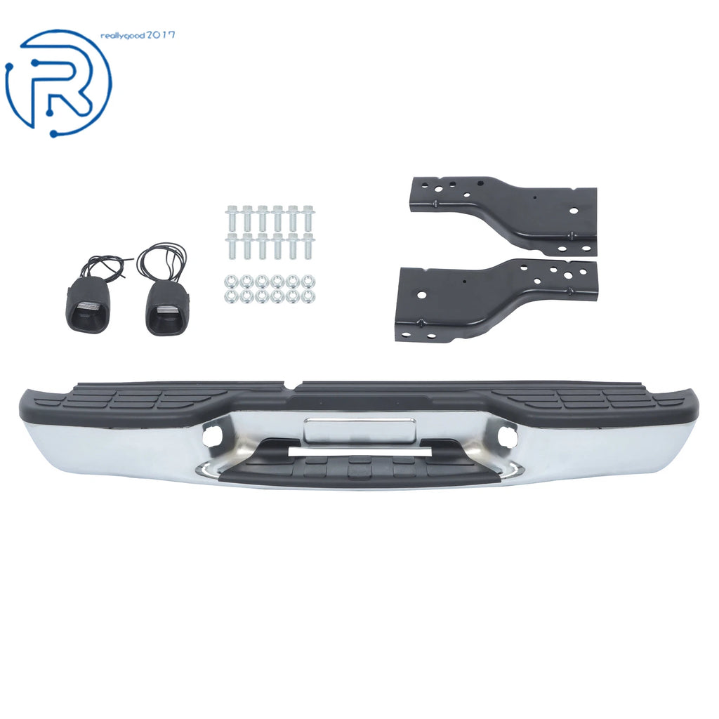 Chrome Rear Step Bumper for Chevrolet S10 (1998-2004)