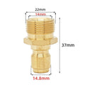 M22 to 1/4 Inch Hose Adapter for High-Pressure Water Cleaning Systems