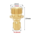 M22 to 1/4 Inch Hose Adapter for High-Pressure Water Cleaning Systems