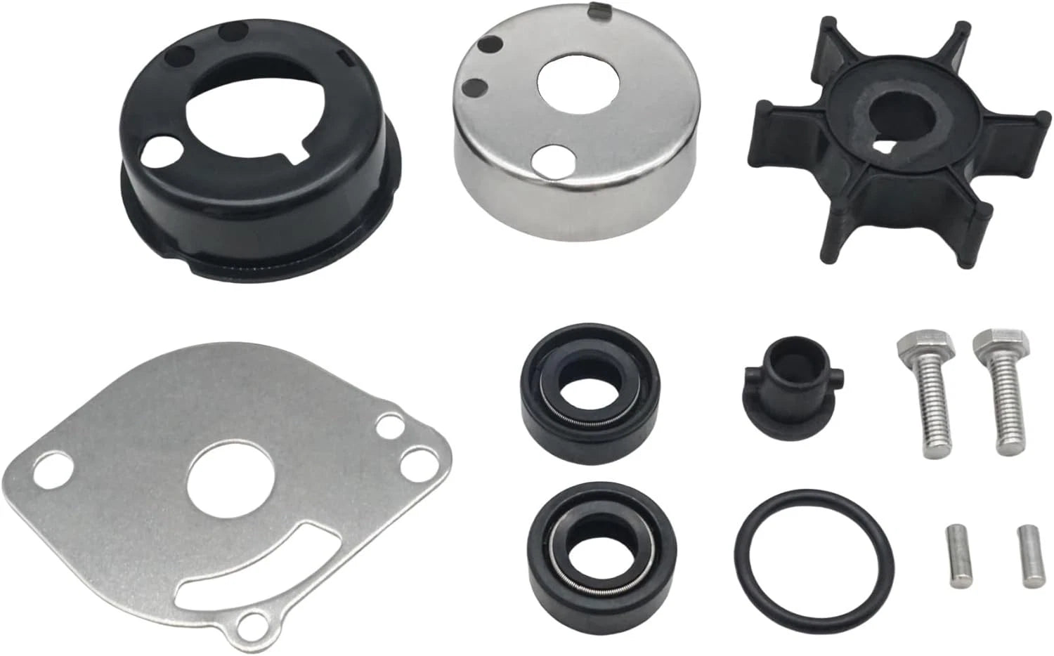 Water Pump Impeller Kit for Yamaha 2MSH 2HP 2T (6GD-W0078-00, 6A1-W0078)
