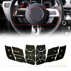 Steering Wheel Button Repair Decals Stickers for Mustang (2015–2018)