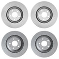 Hella Brake Rotors Kit 347mm Front & 330mm Rear for Audi A6 Quattro
