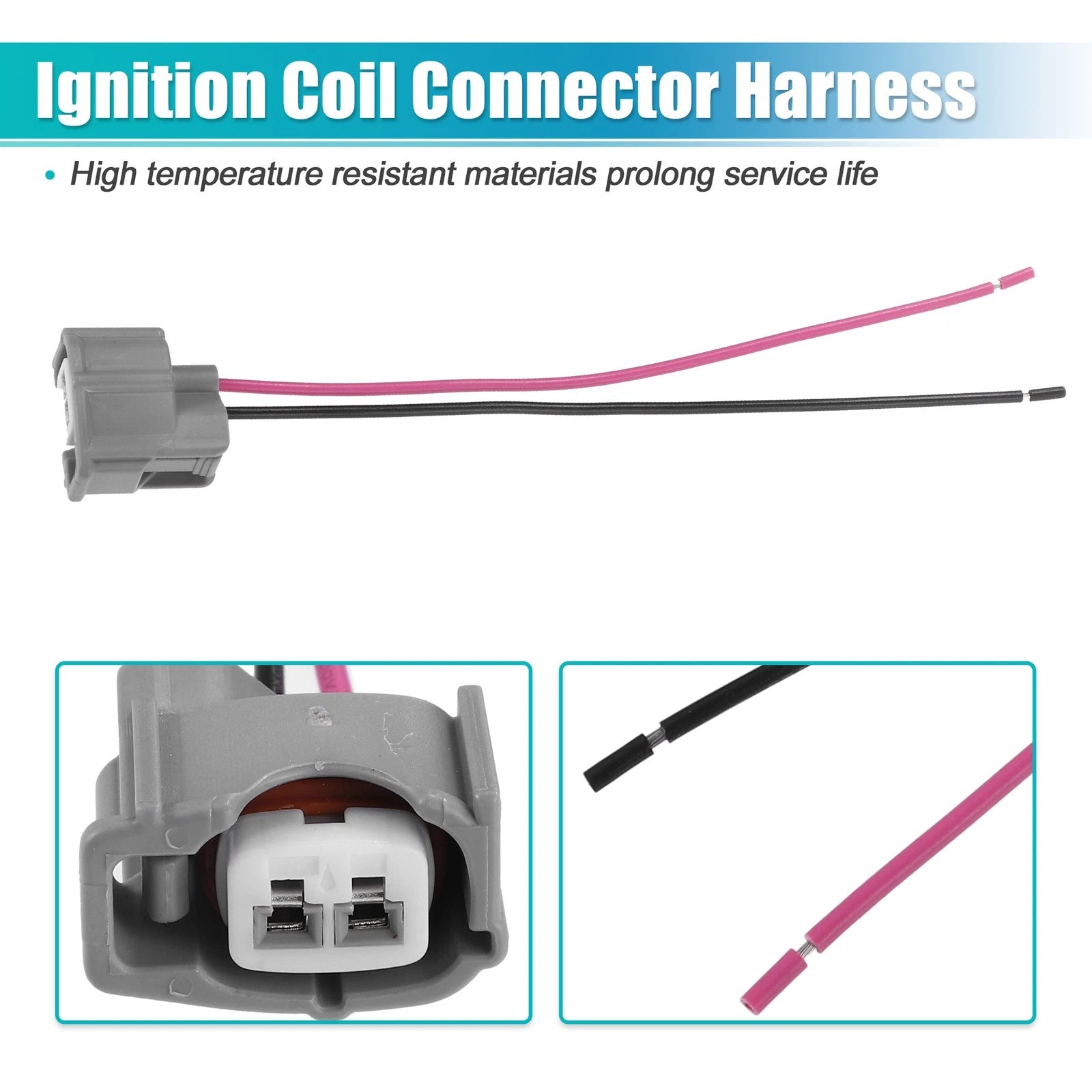Set of 4 Fuel Injector Connector Pigtails No. 9098011875 for Honda Accord 
