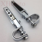 Chrome U-Clamp Footpegs for Harley 1200 Nightster Super Glide Sportster (2004–2023)
