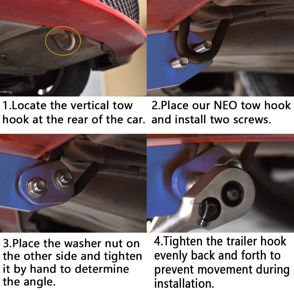 Universal JDM Aluminum Racing Rear Tow Hook Trailer Ring for Honda Civic