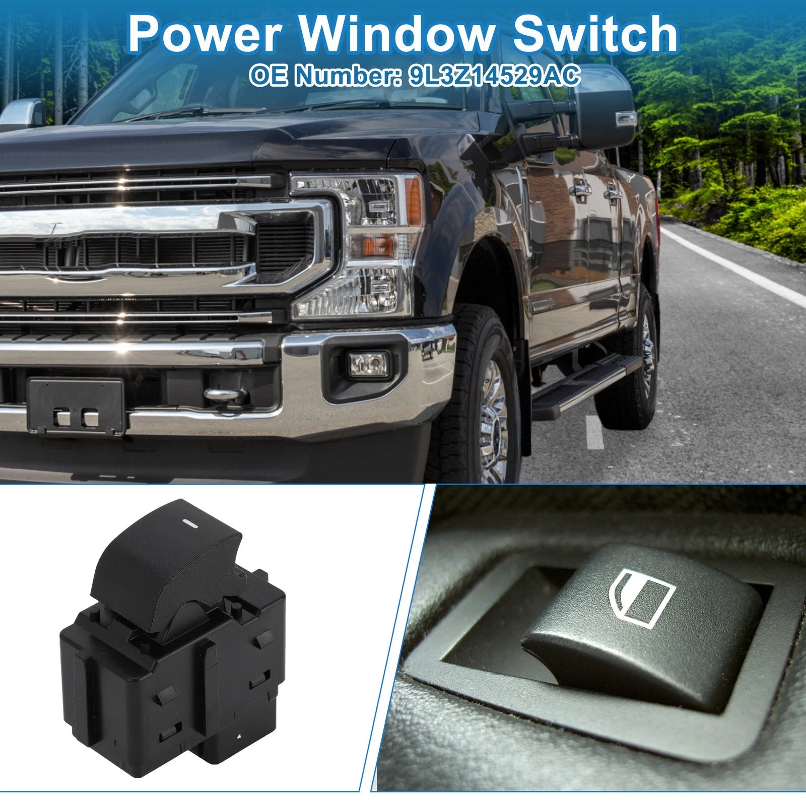Front Side Power Window Switch for Ford F-150 F-250 F-350 (2009–2014) No. 9L3Z14529AC