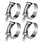 Set of 4 Stainless T-Bolt Clamps for Turbo Exhaust Intercooler (Universal)