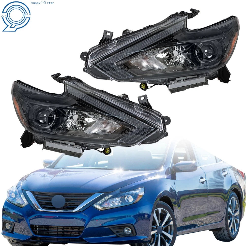 Pair Headlight Assembly for Nissan Altima (2016–2018) Halogen