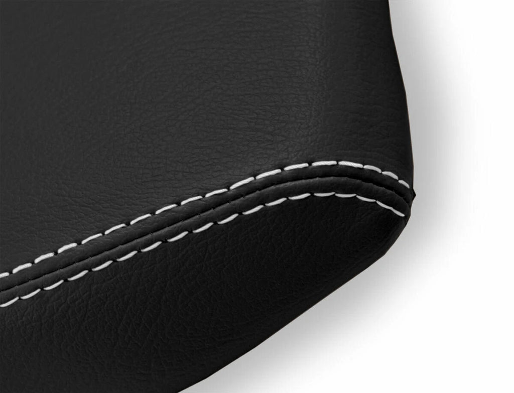 Leather Console Lid Armrest Cover for Volkswagen Atlas (2018–2021) White Stitch