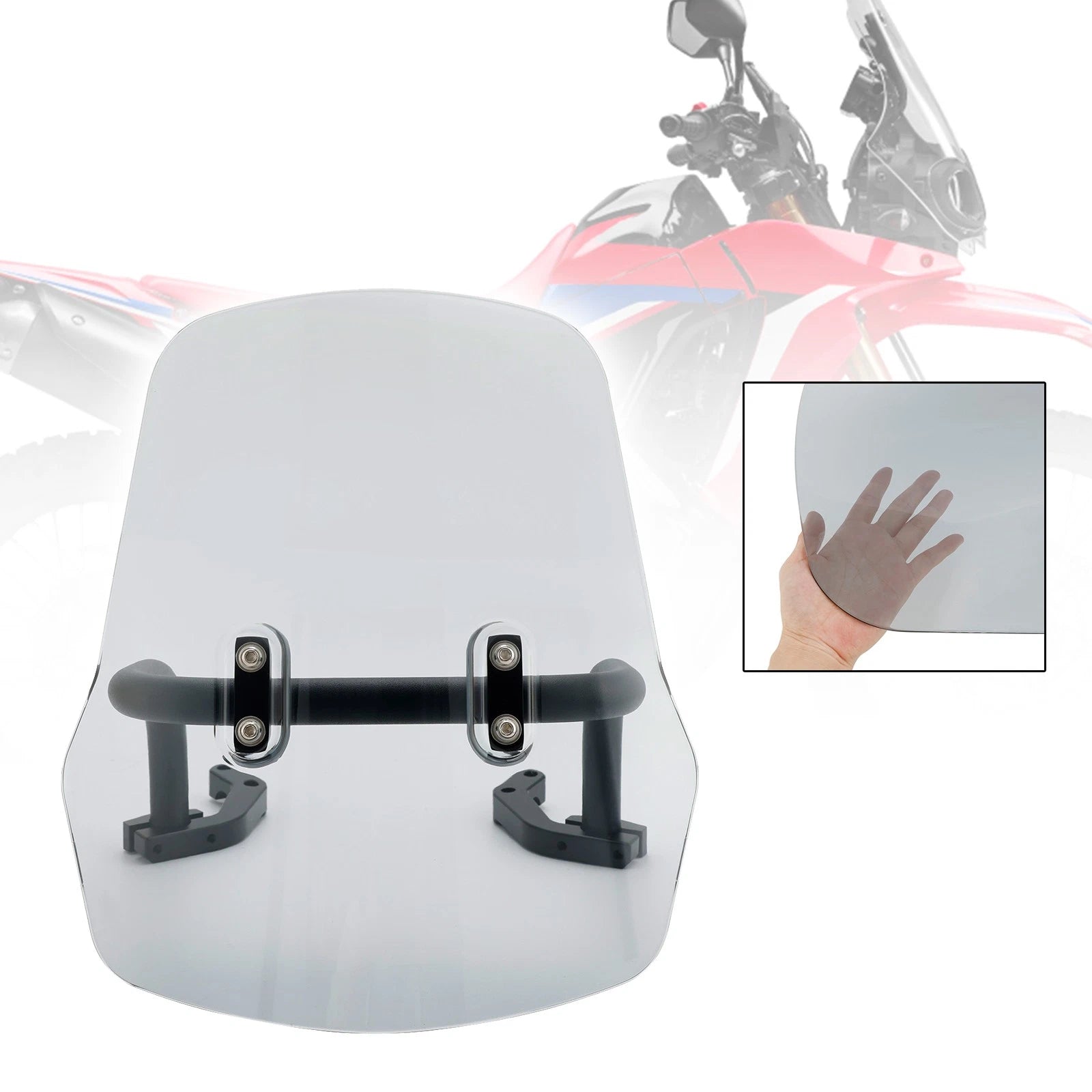 Windshield Windscreen + Bracket for Honda CRF250L/S CRF250M CRF300L (2021–2022)