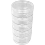 5 Layer Stackable Round Container for Beads Buttons & Watch Parts