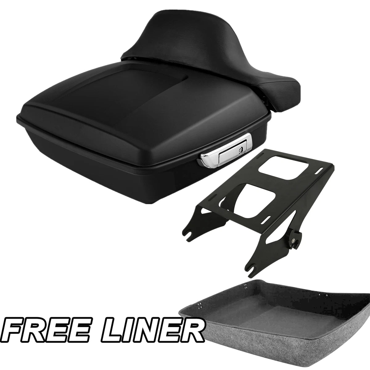 Chopped Trunk Pad Mount Rack for Harley Road Glide (2014–2025) Matte