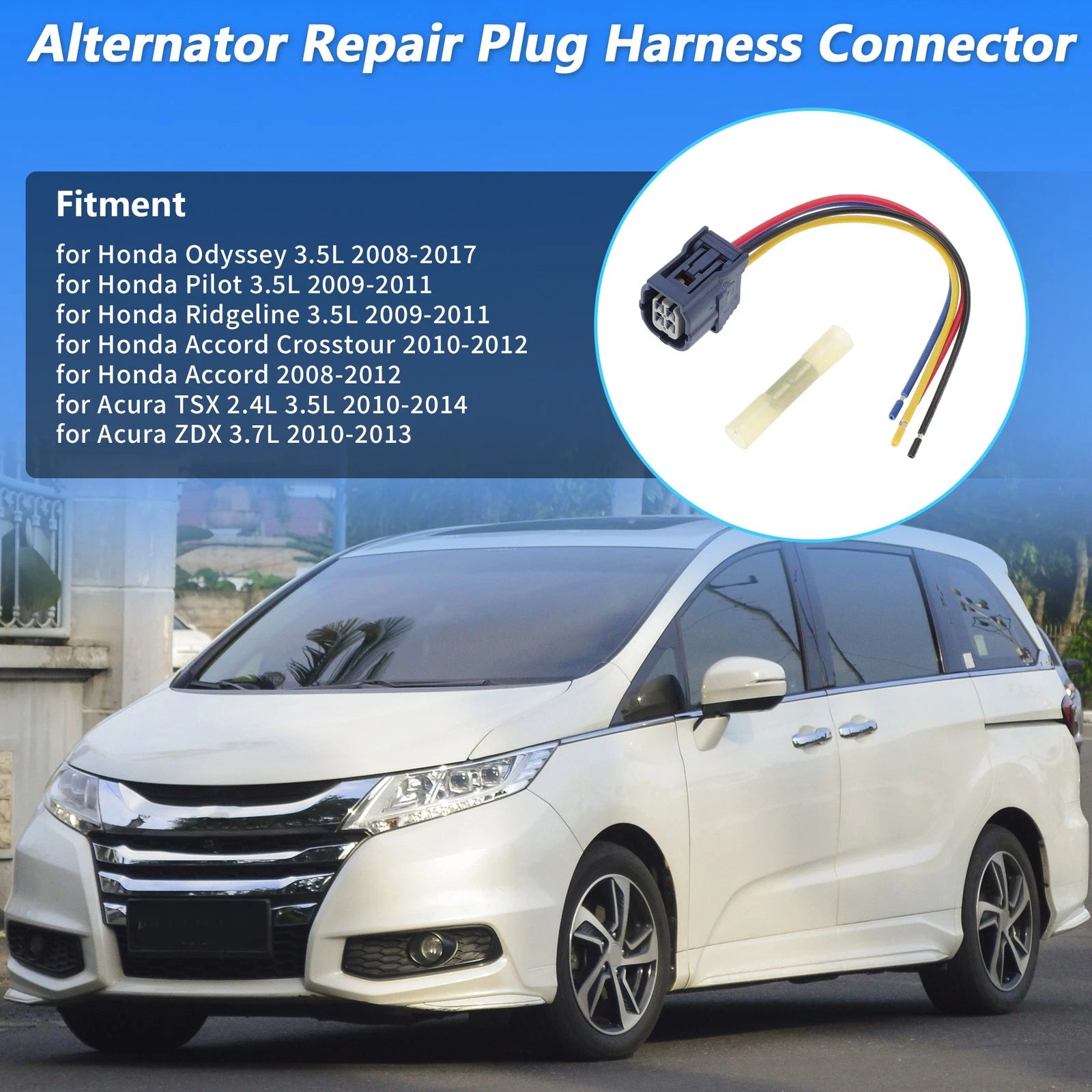 Alternator Repair Plug Harness Connector for Honda Pilot (2009–2011) 31100-RGW-A01