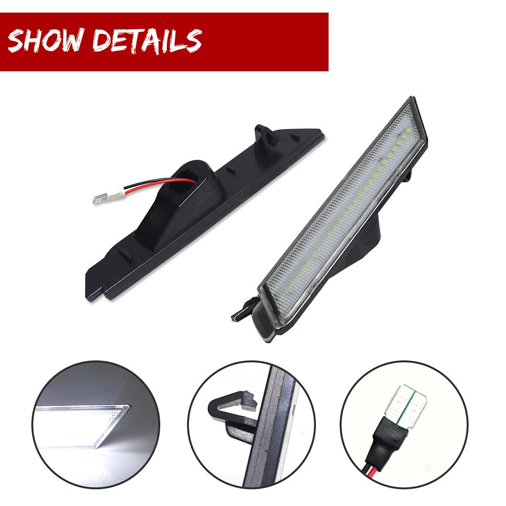 Clear Lens White LED Front & Rear Side Marker Lights for Chevrolet Camaro (2010–2015)