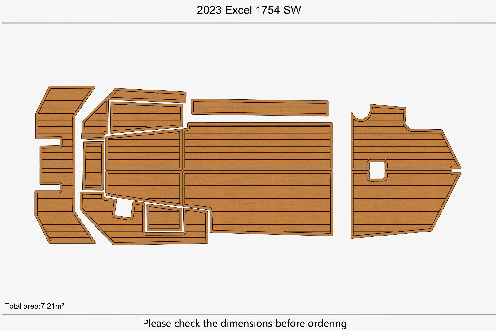 EVA Foam Faux Teak Flooring Pads for Excel 1754 SW (2023)