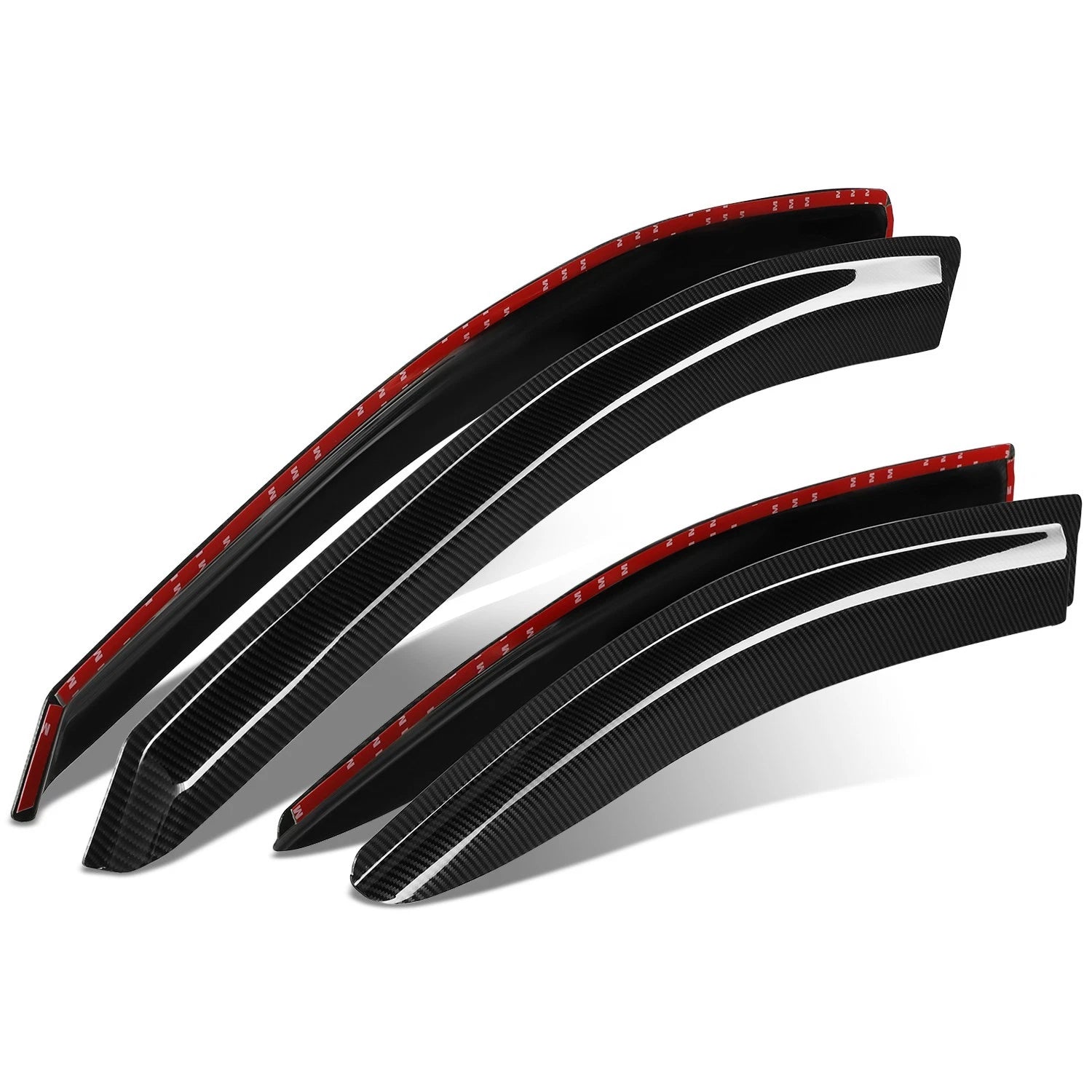 Set of 4 Window Visors Rain Guard for Pontiac G6 (2005–2010) - Glossy Black 3M Adhesive
