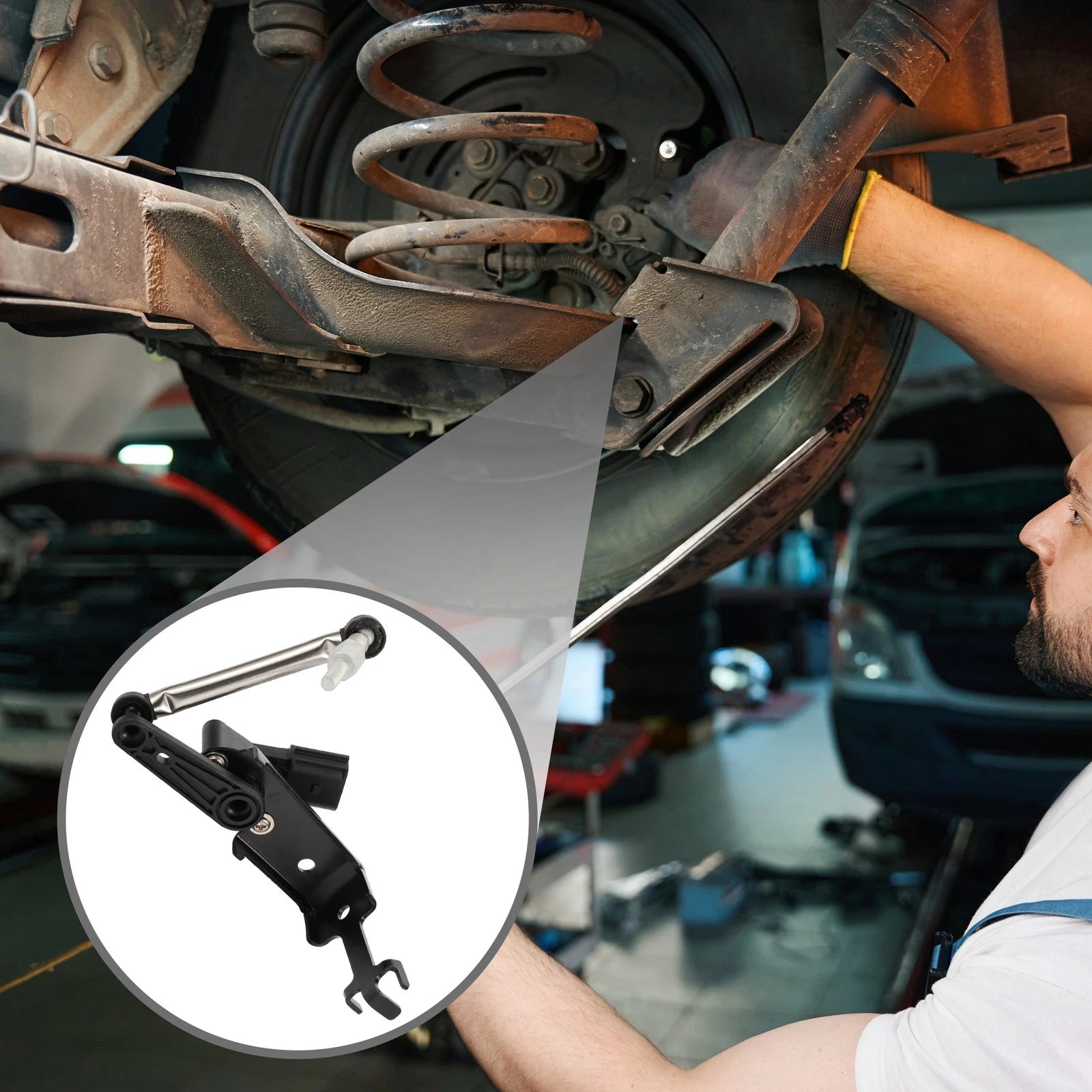 Front Left Air Suspension Ride Height Level Sensor No. 4N0941285C for Audi S8 (2013–2019)