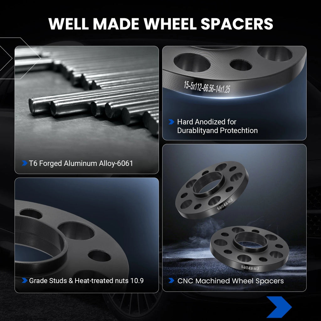 15mm Wheel Spacer for BMW (5x112, 66.56mm CB, 14x1.25) (2017–2024)