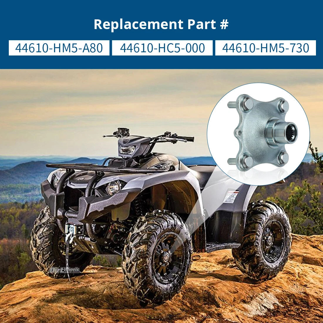 2X Front Wheel Hub Kit for Honda Foreman 450 TRX450FE TRX450FM (1998–2004)