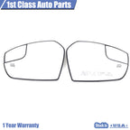 Pair of Rear View Mirror Glass with Backplate for Ford Escape (2017–2018)
