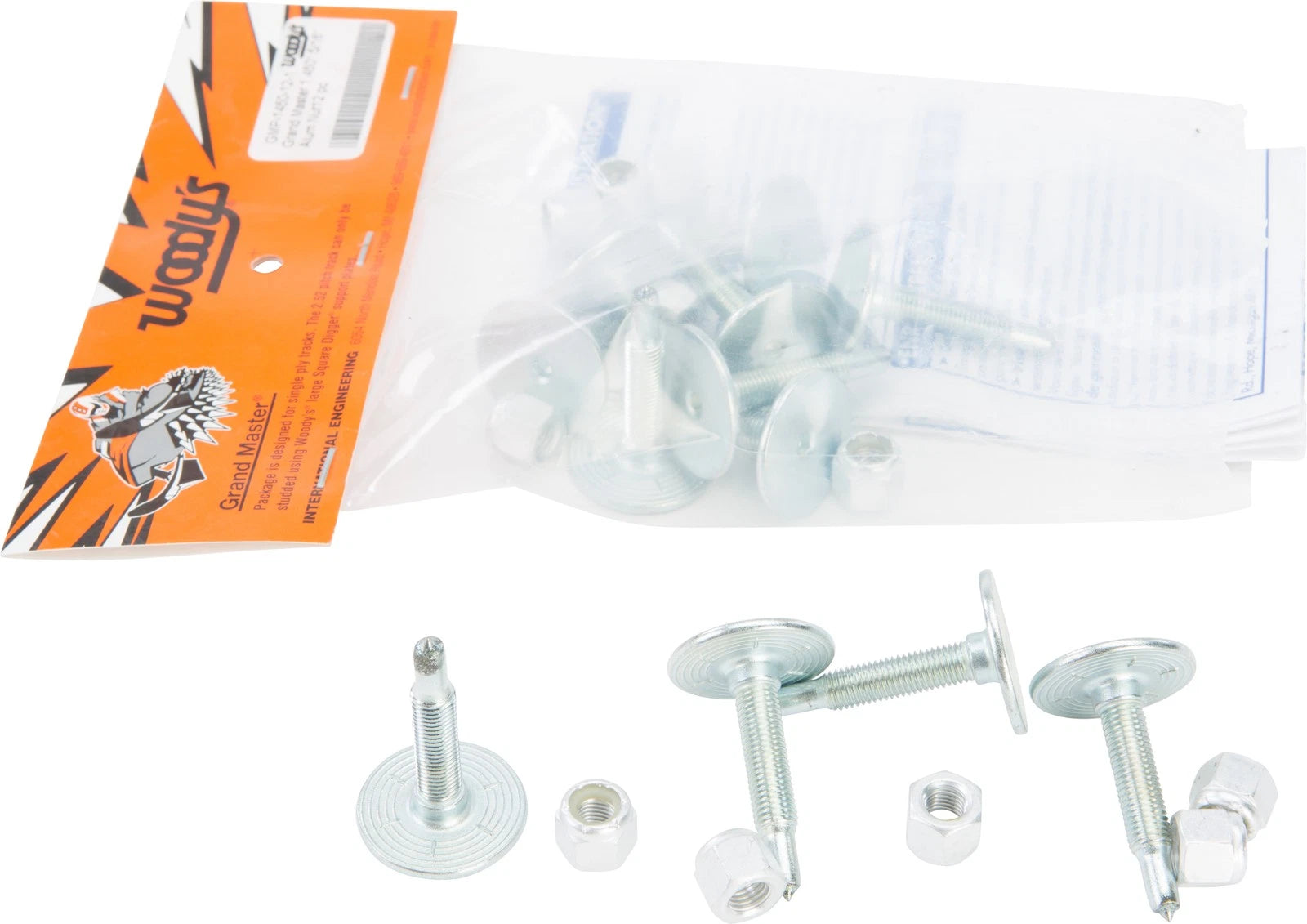 12 Pack Woody's Grand Master Silver Studs 1.45 inch for Ski-Doo Phantom Tracks