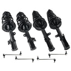 Front Rear Struts w/ Coil Springs Sway Bars for 2008-2011 Toyota Highlander FWD