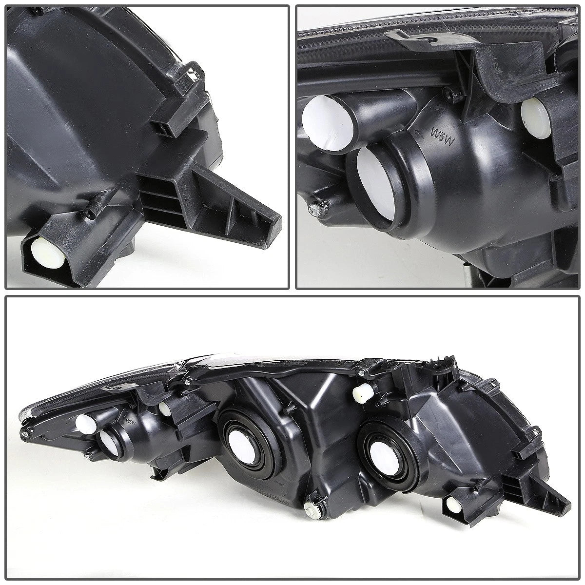 Pair of Chrome Housing Amber Corner Headlights for Toyota Corolla (2009–2010)
