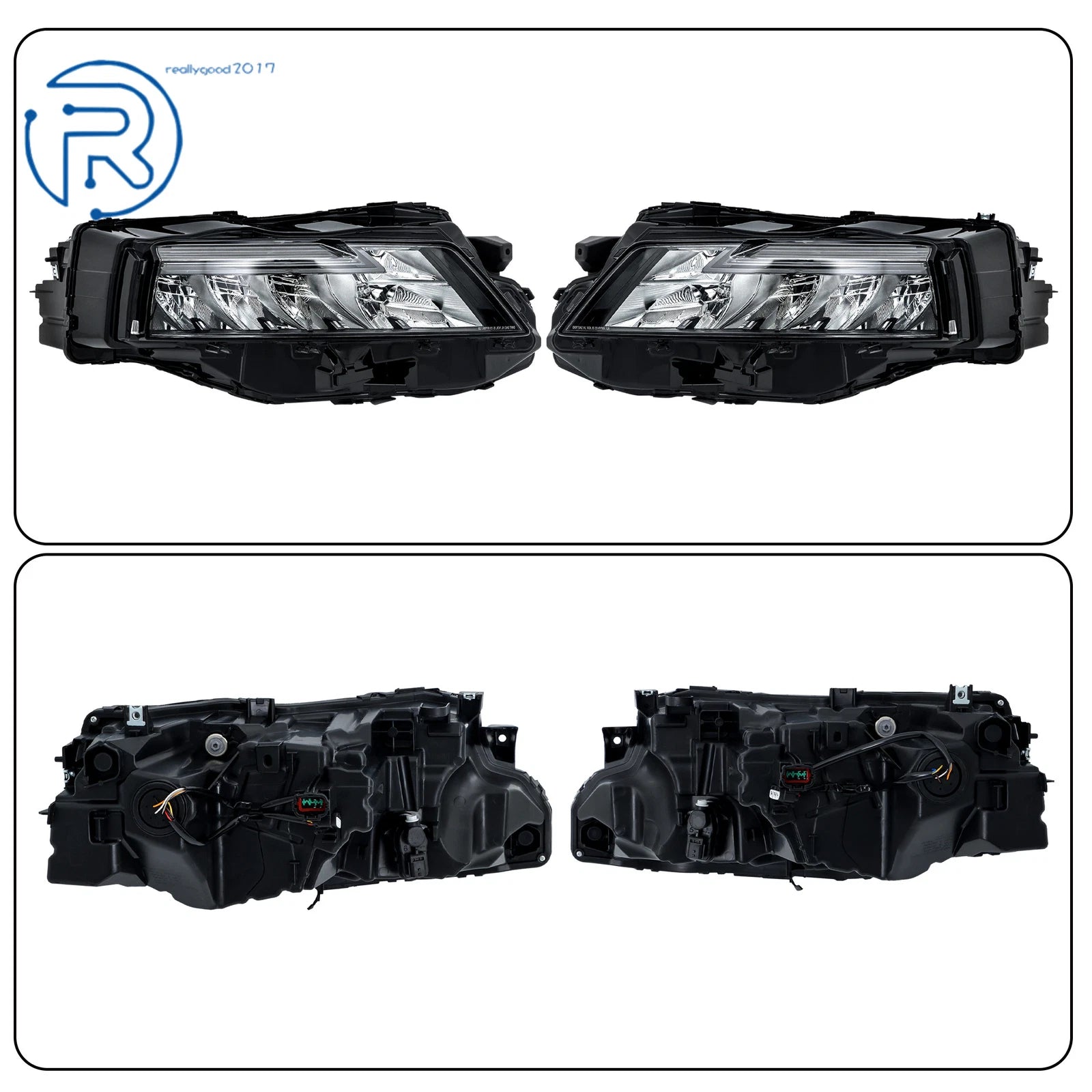 Full LED Projector Headlights for Nissan Rogue (2021-2023) Black Trim