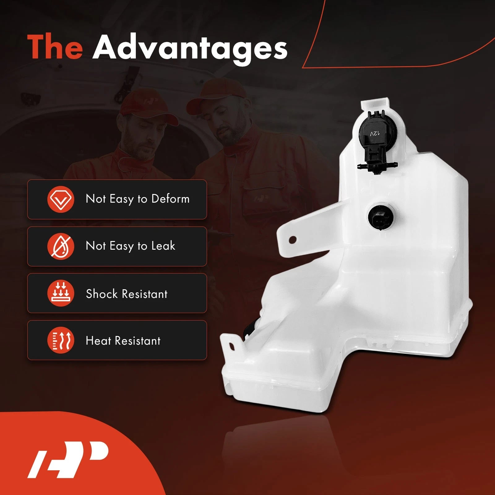 Windshield Washer Reservoir with Cap & Pump for Nissan Murano (2019–2024)