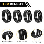 Set of 4 Air Conditioner Heater Switch Knob Cover Rings for Toyota Tacoma (2020–2023) Black